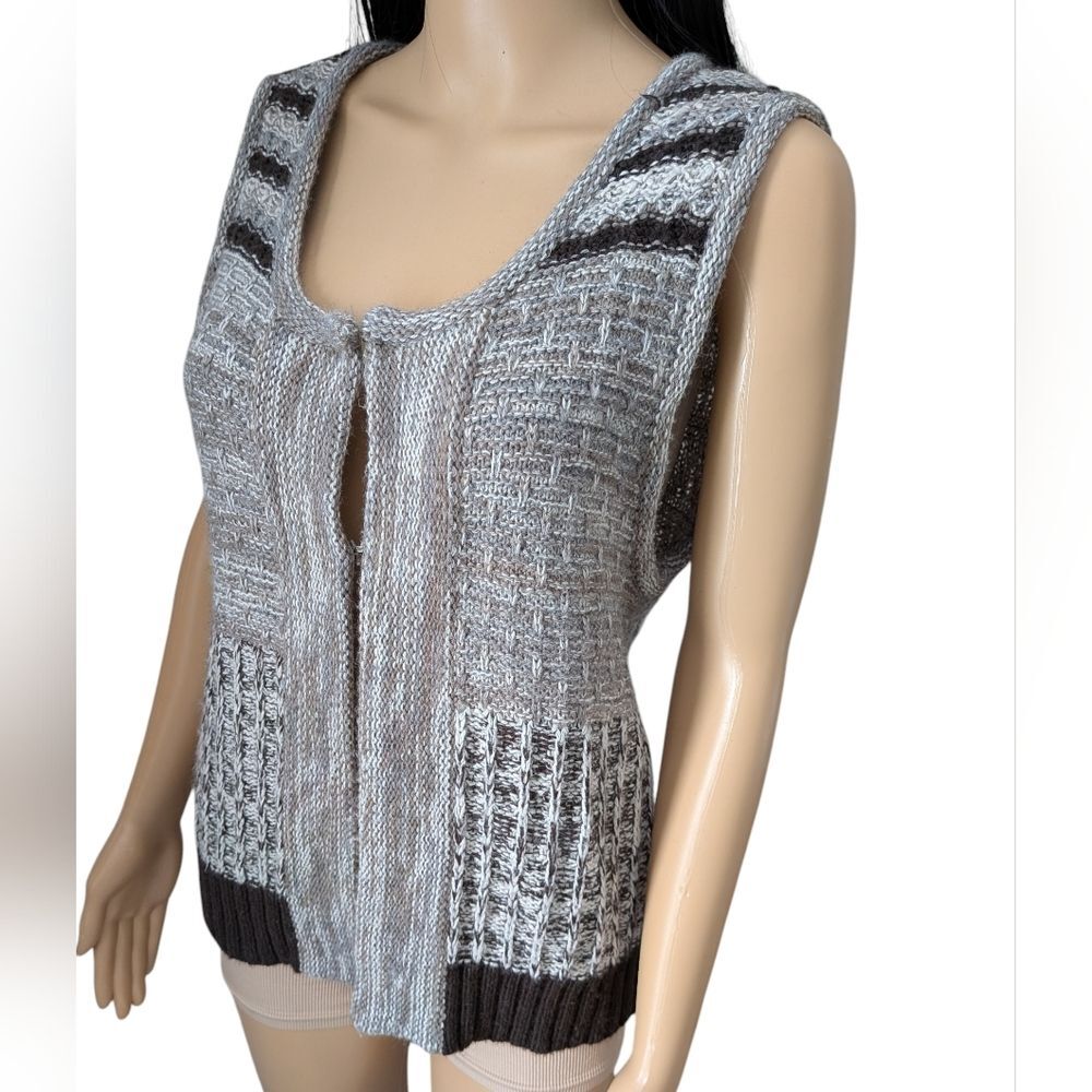 Maurice's Boho Brown Wool Blend Sweater Vest
